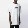 Men”s Balenciaga Logo Printing Round Neck Short Sleeve White 583214TFV652569