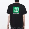 Men”s Balenciaga Logo Printing Short Sleeve Black 594579THV631000