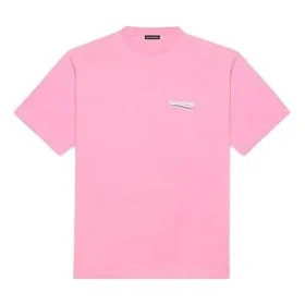 Men”s Balenciaga Logo Printing Short Sleeve Pink 641675TJVF75713 Men”s Balenciaga Logo Printing Short Sleeve Pink 641675TJVF75713