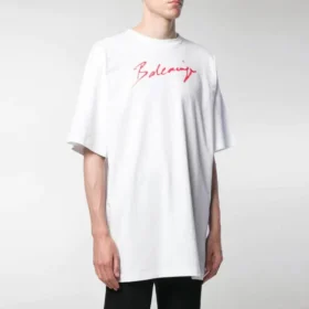 Men”s Balenciaga Logo Printing Short Sleeve White 583214TFV639783 Men”s Balenciaga Logo Printing Short Sleeve White 583214TFV639783