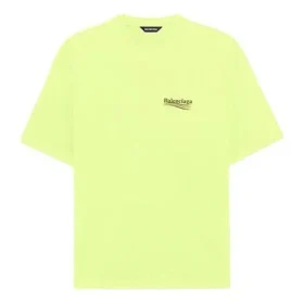 Men”s Balenciaga Logo Printing Short Sleeve Yellow 641675TJVF77110 Men”s Balenciaga Logo Printing Short Sleeve Yellow 641675TJVF77110