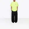 Men”s Balenciaga Logo Printing Short Sleeve Yellow 641675TJVF77110