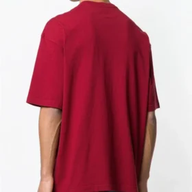 Men”s Balenciaga Logo Round Neck Short Sleeve Red 556148TDV516064 Men”s Balenciaga Logo Round Neck Short Sleeve Red 556148TDV516064