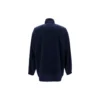 Men”s Balenciaga Logo Zipper Stand Collar Jacket Blue 622002TIO508065