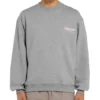 Men”s Balenciaga Micro Mark Alphabet Pattern Round Neck Pullover Gray 556147TBV141300
