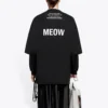Men”s Balenciaga mid-length Round Neck Short Sleeve Black 641614TJVG81000