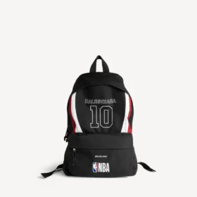 Men’s balenciaga | nba collaboration explorer backpack in black/white/vermillon red