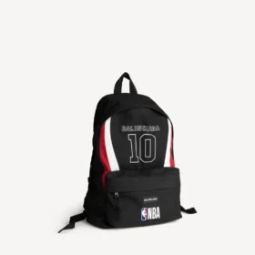 Men’s balenciaga | nba collaboration explorer backpack in black/white/vermillon red