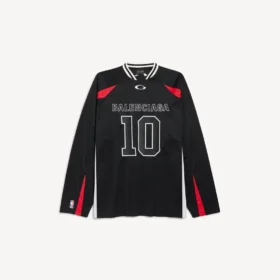 Men’s balenciaga | nba collaboration oversized long sleeve t-shirt in black/multicolor