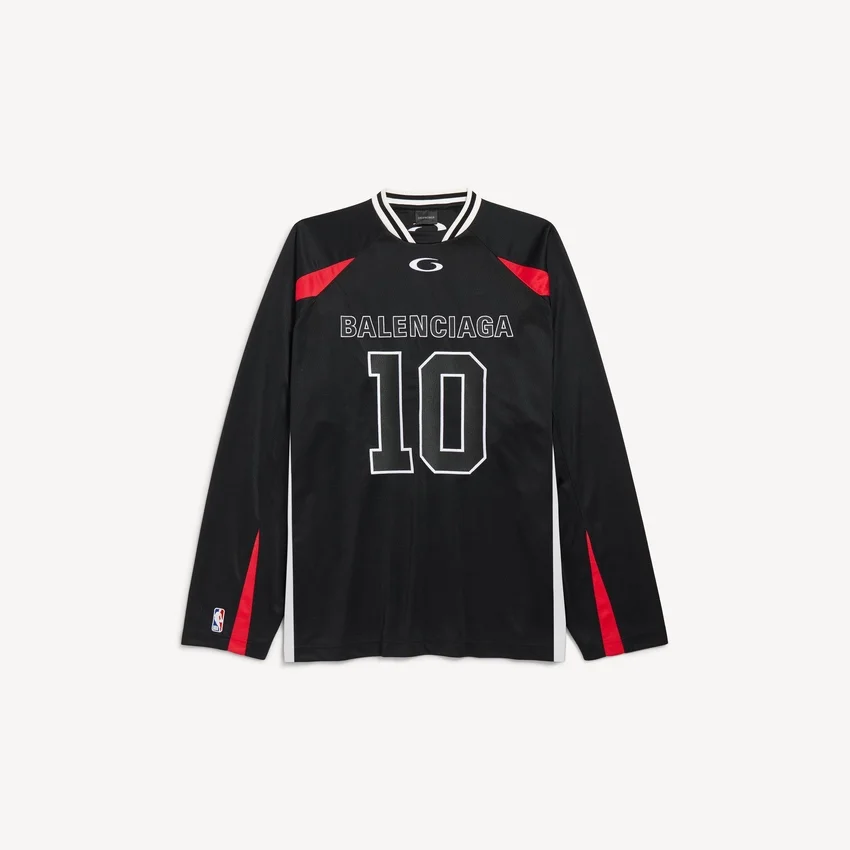 Men’s balenciaga | nba collaboration oversized long sleeve t-shirt in black/multicolor Men’s balenciaga | nba collaboration oversized long sleeve t-shirt in black/multicolor