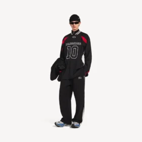 Men’s balenciaga | nba collaboration oversized long sleeve t-shirt in black/multicolor
