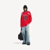Men’s balenciaga | nba collaboration oversized long sleeve t-shirt in red/multicolor