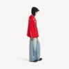 Men’s balenciaga | nba collaboration oversized long sleeve t-shirt in red/multicolor
