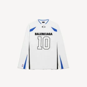 Men’s balenciaga | nba collaboration oversized long sleeve t-shirt in white/multicolor