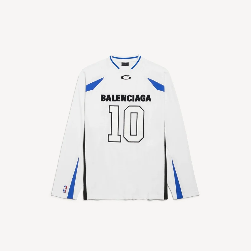 Men’s balenciaga | nba collaboration oversized long sleeve t-shirt in white/multicolor Men’s balenciaga | nba collaboration oversized long sleeve t-shirt in white/multicolor