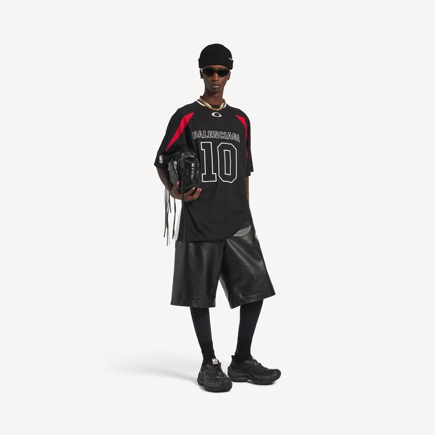 Men’s balenciaga | nba collaboration oversized t-shirt in black/multicolor Men’s balenciaga | nba collaboration oversized t-shirt in black/multicolor