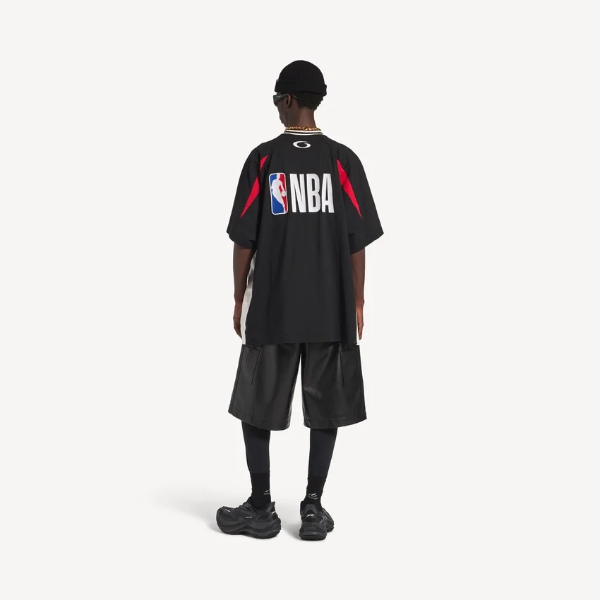 Men’s balenciaga | nba collaboration oversized t-shirt in black/multicolor Men’s balenciaga | nba collaboration oversized t-shirt in black/multicolor