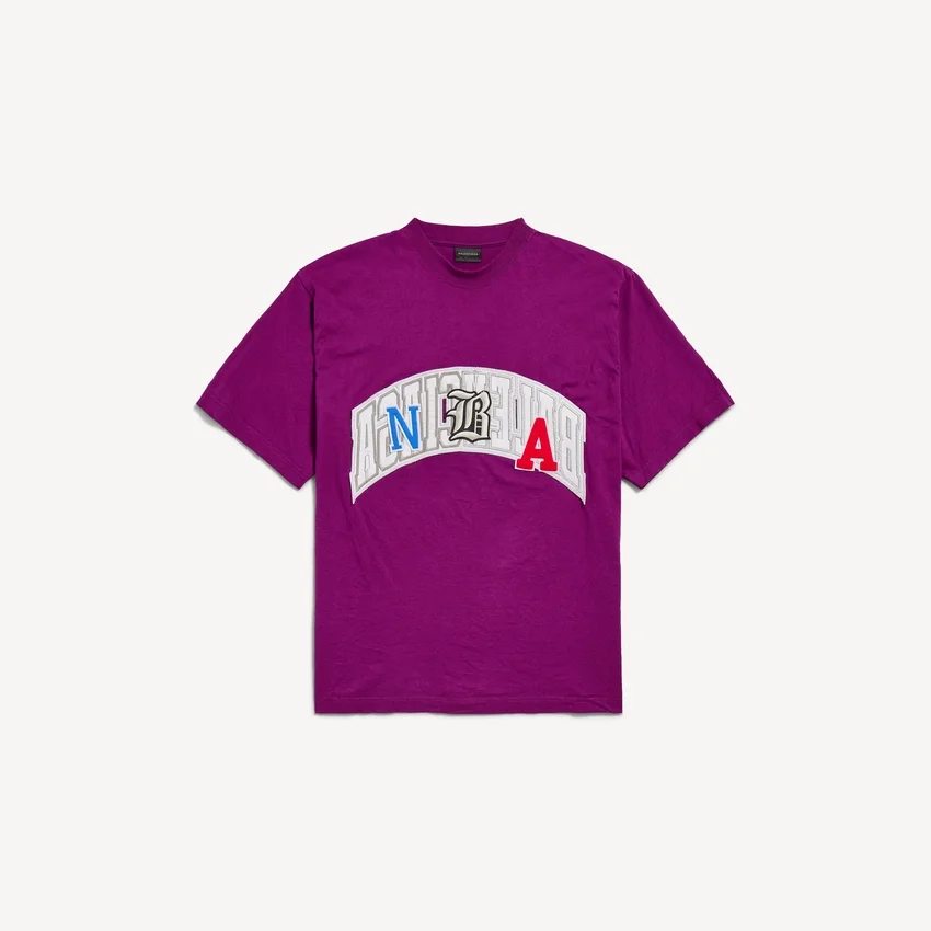 Men’s balenciaga | nba collaboration oversized t-shirt in violet Men’s balenciaga | nba collaboration oversized t-shirt in violet