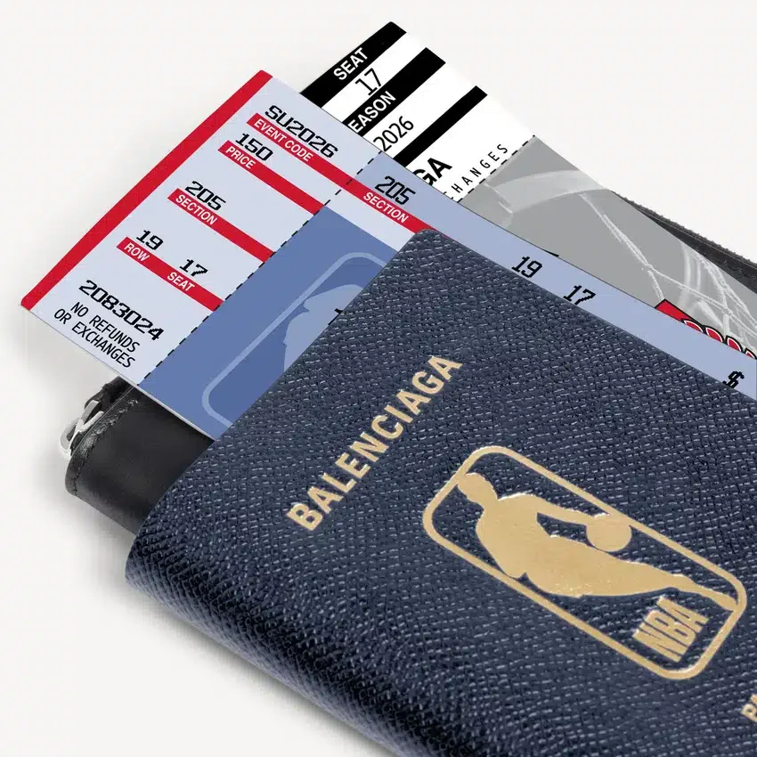 Men’s balenciaga | nba collaboration passport phone holder in blue Men’s balenciaga | nba collaboration passport phone holder in blue