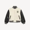 Men’s balenciaga | nba collaboration varsity jacket in ivory Men’s balenciaga | nba collaboration varsity jacket in ivory