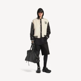 Men’s balenciaga | nba collaboration varsity jacket in ivory