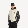 Men’s balenciaga | nba collaboration varsity jacket in ivory Men’s balenciaga | nba collaboration varsity jacket in ivory