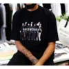 Men”s Balenciaga Oversize Logo Printing Retro Shoulder Drop Short Sleeve Black 620969TIVA11000
