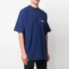 Men”s Balenciaga Political Campaign Printing Large Version Short Sleeve Navy Blue 641675TIV521195