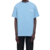 Men”s Balenciaga Political Campaign Printing Version Round Neck Short Sleeve Blue 570803TBV425840
