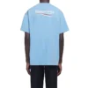Men”s Balenciaga Political Campaign Printing Version Round Neck Short Sleeve Blue 570803TBV425840