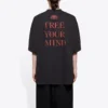 Men”s Balenciaga Printing Large Short Sleeve Black 641614TJV781000