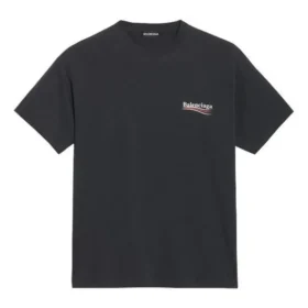 Men”s Balenciaga Printing Version Short Sleeve Black 570803TAV441000 Men”s Balenciaga Printing Version Short Sleeve Black 570803TAV441000
