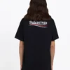 Men”s Balenciaga Printing Version Short Sleeve Black 570803TAV441000