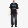 Men”s Balenciaga Rammstein Germany Band Crossover Short Sleeve Black 651795TLV511000