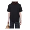 Men”s Balenciaga Retro Knit BB Paris Printing Short Sleeve Version Black 594579TGV601000