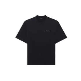 Men”s Balenciaga Retro Sports Logo Short Sleeve Black 641614TJVL41000 Men”s Balenciaga Retro Sports Logo Short Sleeve Black 641614TJVL41000