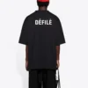 Men”s Balenciaga Retro Sports Logo Short Sleeve Black 641614TJVL41000