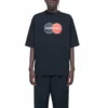 Men”s Balenciaga Retro Uniform Loose Design Short Sleeve Black 620969TIV791000