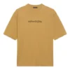 Men”s Balenciaga Round Neck Alphabet Printing Short Sleeve Khaki 620969TIV509605