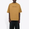 Men”s Balenciaga Round Neck Alphabet Printing Short Sleeve Khaki 620969TIV509605