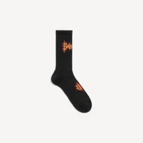 Men’s balenciaga sacra cœur socks in black/yellow