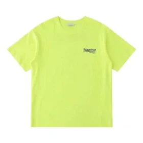 Men”s Balenciaga Small Logo Round Neck Short Sleeve Yellow 620967TJVF77110 Men”s Balenciaga Small Logo Round Neck Short Sleeve Yellow 620967TJVF77110
