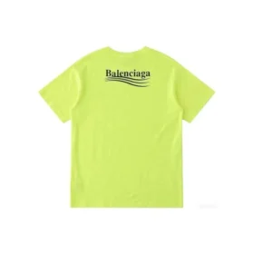 Men”s Balenciaga Small Logo Round Neck Short Sleeve Yellow 620967TJVF77110 Men”s Balenciaga Small Logo Round Neck Short Sleeve Yellow 620967TJVF77110