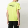 Men”s Balenciaga Small Logo Round Neck Short Sleeve Yellow 620967TJVF77110