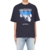 Men”s Balenciaga Speed Hunters Black Blue Band Short Sleeve Gray 541875TCV381055