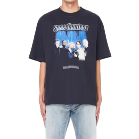 Men”s Balenciaga Speed Hunters Black Blue Band Short Sleeve Gray 541875TCV381055 Men”s Balenciaga Speed Hunters Black Blue Band Short Sleeve Gray 541875TCV381055