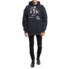 Men”s Balenciaga Speedhunters Boysband Printing hooded Long Sleeves Navy Blue 541873TCV371055