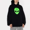 Men”s Balenciaga SS21 Alien Logo Printing Thicken Printing Classic Black 641679TJV959113