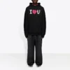Men”s Balenciaga SS21 Alphabet Printing Long Sleeves Black 570811TJVL61070