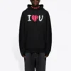 Men”s Balenciaga SS21 Alphabet Printing Long Sleeves Black 570811TJVL61070
